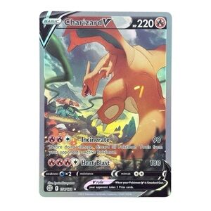 Pokemon Charizard V Trading Card - Red and Black